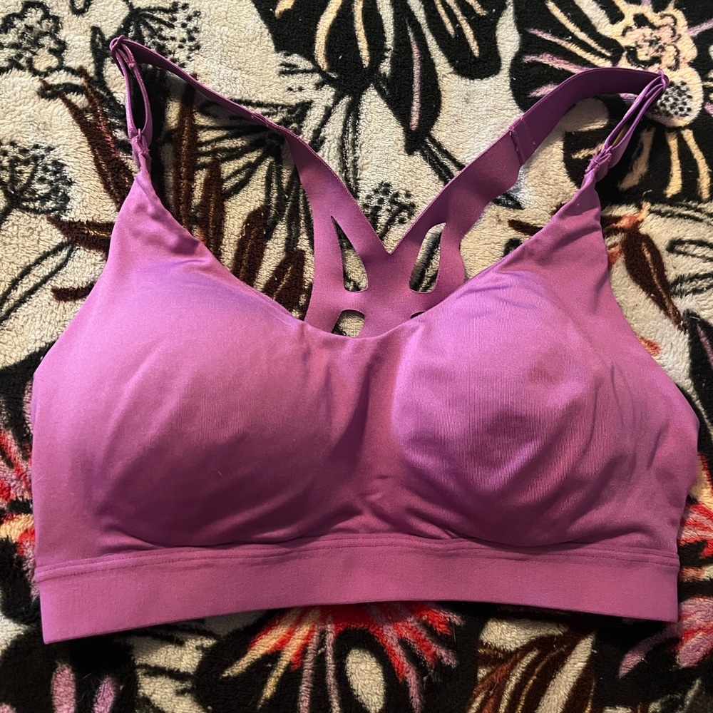 Purple target sports bra